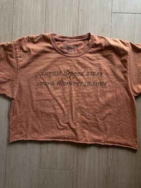 Taylor Swift Folklore Urban Outfitters August Size S/M Shirt Crop Top Orange